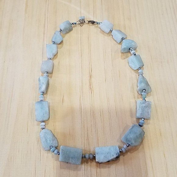 Light Blue Gemstone Necklace - Picture 1 of 4